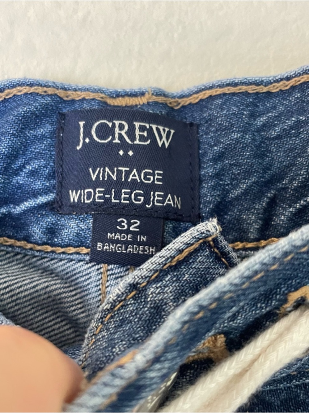 J.‎ Crew Blue Beryl Wash Vintage Wide Leg Jeans Size 32 - Picture 3 of 8